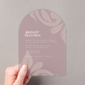 Invitations En Acrylique Mariage classique Damask Baby Pink (In situ (ordinateur de poche))
