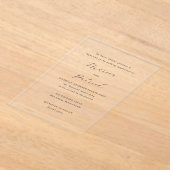 Invitations En Acrylique Mariage classique élégant Marcia (Poser)