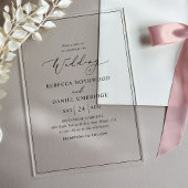 Invitations En Acrylique Mariage classique et simple