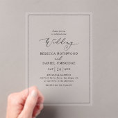 Invitations En Acrylique Mariage classique et simple (In situ (ordinateur de poche))