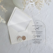 Invitations En Acrylique Mariage Classique Monogramme