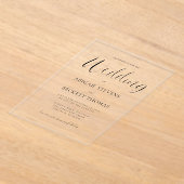 Invitations En Acrylique Mariage classique simple (Poser)