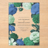 Invitations En Acrylique Mariage Cloud Mint, bleu alpin et brume éternelle (Recto)