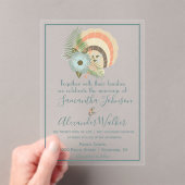 Invitations En Acrylique Mariage Coastal Seashell (In situ (ordinateur de poche))