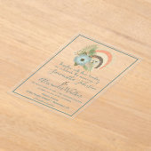 Invitations En Acrylique Mariage Coastal Seashell (Poser)