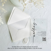 Invitations En Acrylique Mariage Code QR Calligraphie Tournée Noir