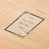 Invitations En Acrylique Mariage d'aquarelle florale (Poser)