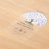 Invitations En Acrylique Mariage d'arbre généalogique Lilac (Poser)
