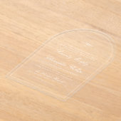 Invitations En Acrylique Mariage d'arc de script d'élégance classique simpl (Poser)