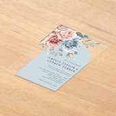 Invitations En Acrylique Mariage d'arc rose rose rose bleu pâle (Poser)