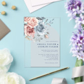 Invitations En Acrylique Mariage d'arc rose rose rose bleu pâle (Insitu (Mariage))