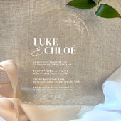 Invitations En Acrylique Mariage d'arc unique à main simple tiré