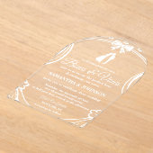 Invitations En Acrylique Mariage d'arc vintage Bows & Ribbons (Poser)