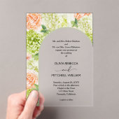 Invitations En Acrylique Mariage d'arche vert Sage Fleurs Chic (In situ (ordinateur de poche))