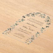 Invitations En Acrylique Mariage d'archives Eucalyptus Ferns (Poser)