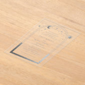 Invitations En Acrylique Mariage d'astronomie en argent céleste Sun Moon (Poser)