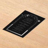 Invitations En Acrylique Mariage d'astronomie en argent céleste Sun Moon (Poser)