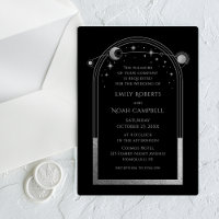 Mariage d'astronomie en argent céleste Sun Moon