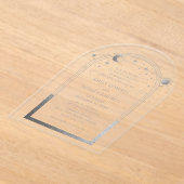 Invitations En Acrylique Mariage d'astronomie en argent céleste Sun Moon (Poser)
