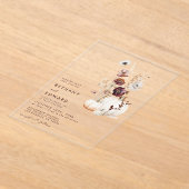 Invitations En Acrylique Mariage d'automne Boho (Poser)