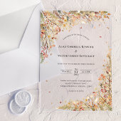 Invitations En Acrylique Mariage de automne rustique simple