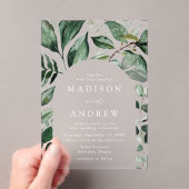 Invitations En Acrylique Mariage de cadre d'arc de verdure abondant (In situ (ordinateur de poche))