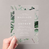 Invitations En Acrylique Mariage de cadre verdoyant (In situ (ordinateur de poche))