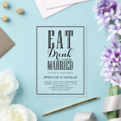 Invitations En Acrylique Mariage de calligraphie à main noire (Insitu (Mariage))