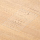 Invitations En Acrylique Mariage de calligraphie moderne or simple (Poser)