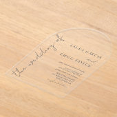 Invitations En Acrylique Mariage de calligraphie moderne simple (Poser)