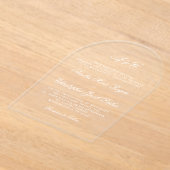 Invitations En Acrylique Mariage de calligraphie romantique (Poser)