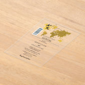 Invitations En Acrylique Mariage de carte d'embarquement de destination (Poser)