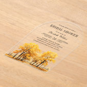 Invitations En Acrylique Mariage de Chêne d'Automne (Poser)