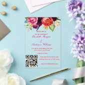 Invitations En Acrylique Mariage de code QR moderne (Insitu (Mariage))