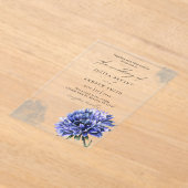 Invitations En Acrylique Mariage de cornflower aquarelle (Poser)