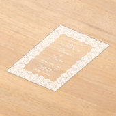 Invitations En Acrylique Mariage de dentelle (Poser)