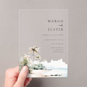 Invitations En Acrylique Mariage de destination île (In situ (ordinateur de poche))