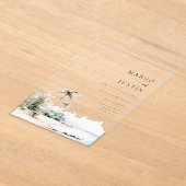 Invitations En Acrylique Mariage de destination île (Poser)