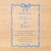 Invitations En Acrylique Mariage de gribouillis à main tiré (Recto)