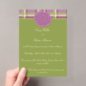 Invitations En Acrylique Mariage de jardin champêtre (In situ (ordinateur de poche))