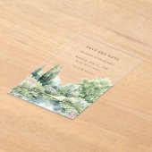 Invitations En Acrylique Mariage de jardin élégant pastel d'été (Poser)