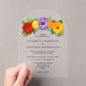 Invitations En Acrylique Mariage de jardin floral de agrumes (In situ (ordinateur de poche))