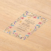 Invitations En Acrylique Mariage de jardin rustique moderne simple Fleur sa (Poser)