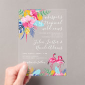 Invitations En Acrylique Mariage de la forêt tropicale des pluies sauvages  (In situ (ordinateur de poche))