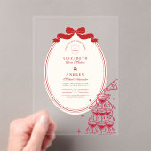 Invitations En Acrylique Mariage de la tour de Champagne Whimsical (In situ (ordinateur de poche))