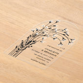 Invitations En Acrylique Mariage de l'Arche respiratoire du bébé noir (Poser)