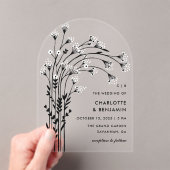 Invitations En Acrylique Mariage de l'Arche respiratoire du bébé noir (In situ (ordinateur de poche))