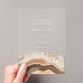 Invitations En Acrylique Mariage de marbre d'âge (In situ (ordinateur de poche))
