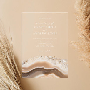 Invitations En Acrylique Mariage de marbre d'âge