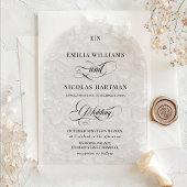 Invitations En Acrylique Mariage de monogramme calligraphie